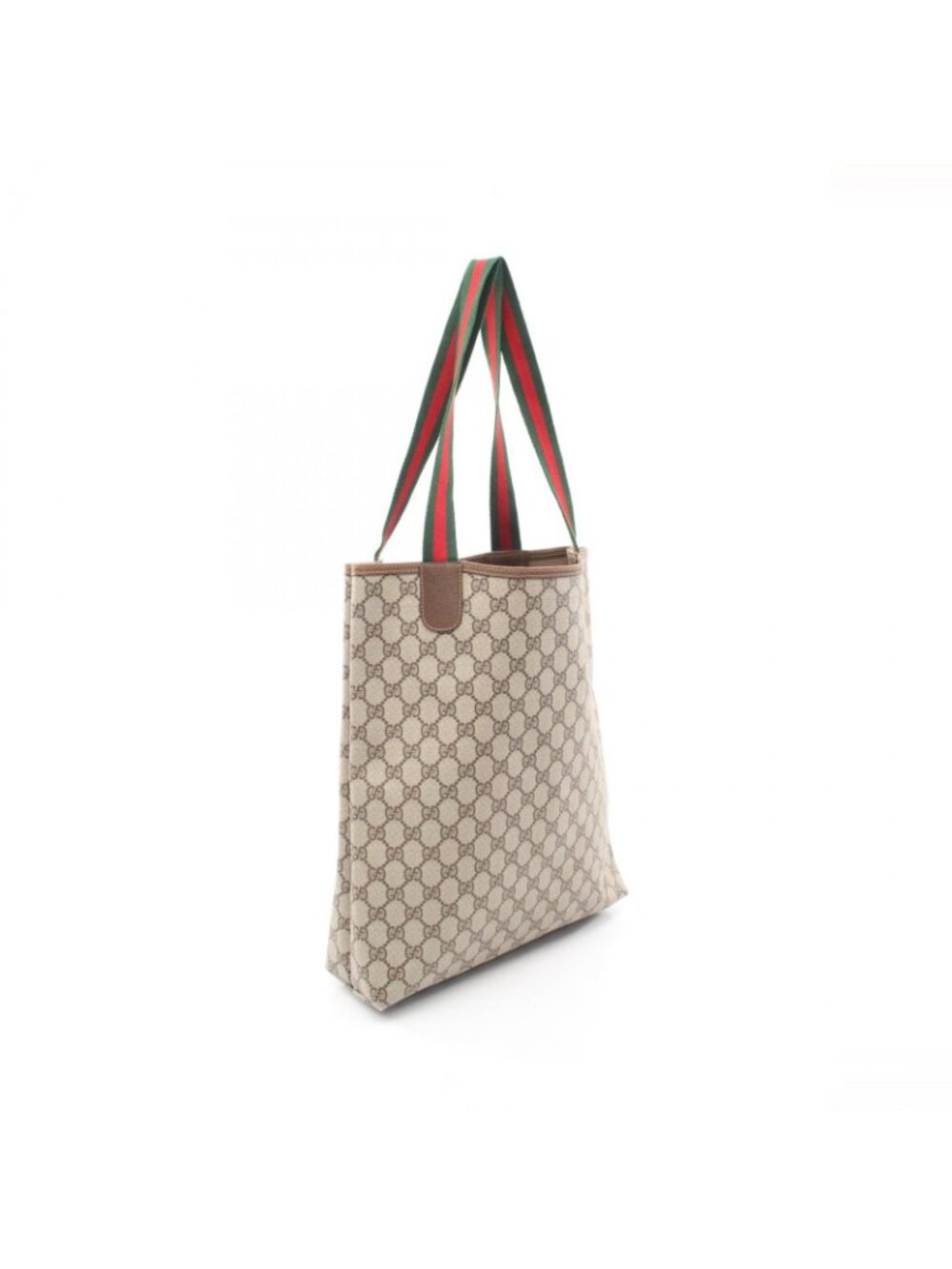 Gucci Tote Vintage Sherry Line GG Plus Beige Canvas Leather - Picture 2 of 8
